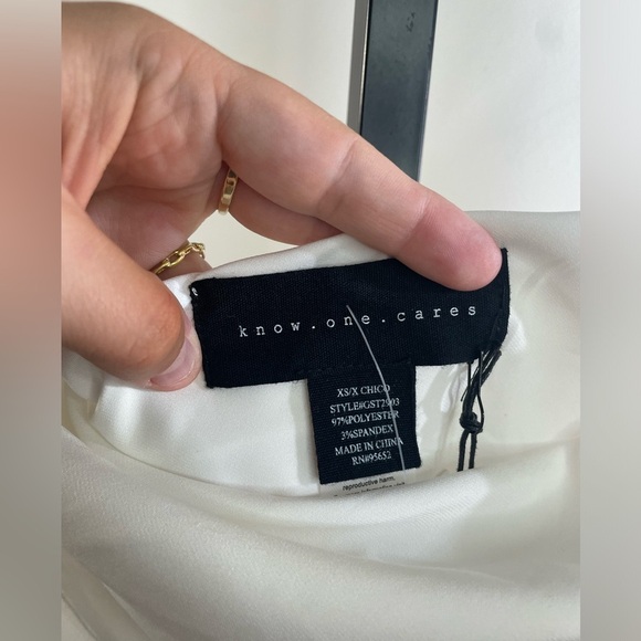 NWT Know One Cares || Asymmetric Rosette Camisole in red Satin Nordstroms XS/S - Picture 3 of 9